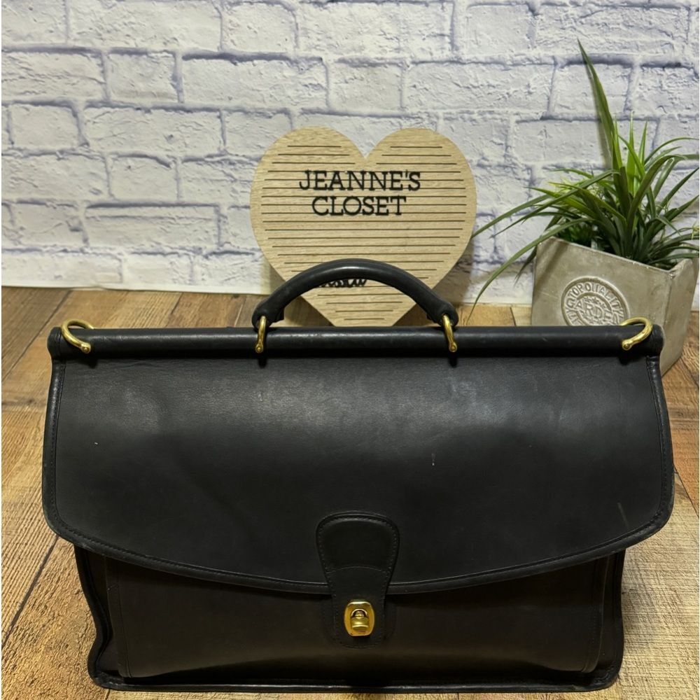 Vintage Coach Beekman 5266 Black Leather Briefcase bag - Picture 9 of 12